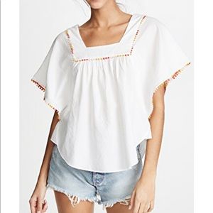 Madewell Pom Pom Butterfly top